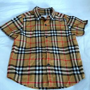 Burberry Boys Button Up Short Sleeve Shirt